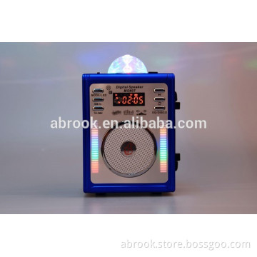 Wholesale wooden loud portable led speaker light